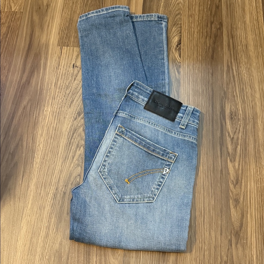 Dondup Monroe Skinny Fit Distressed Fade Soft Stretch Ankle Denim Jeans 26 Italy